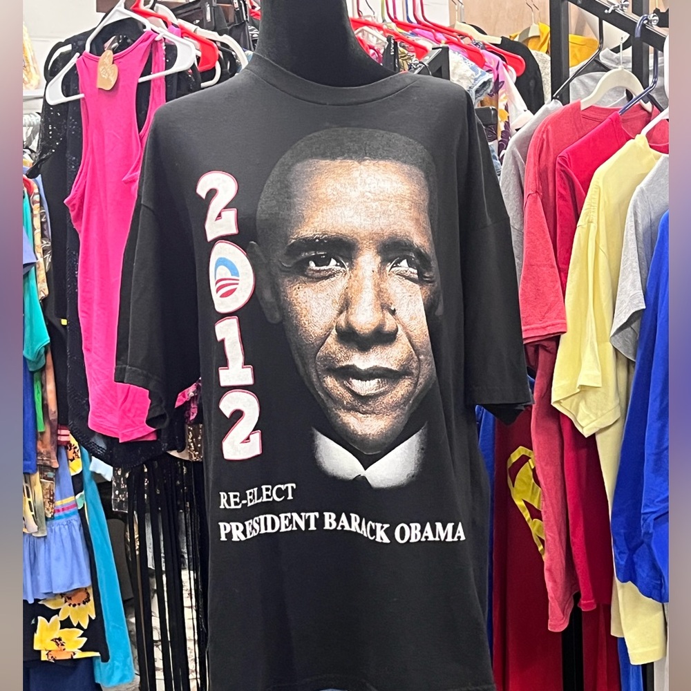 Black Re-Elect Obama 2012 Graphic Men's T-Shirt